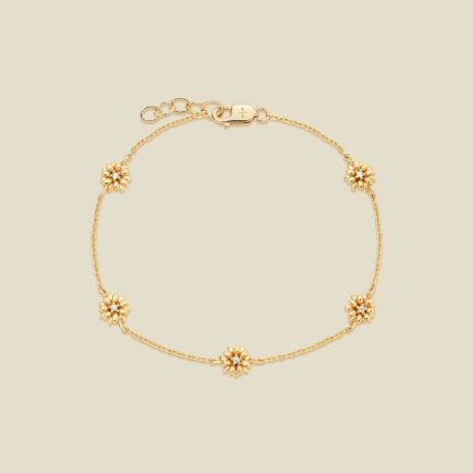 April CZ Birth Flower Station Bracelet