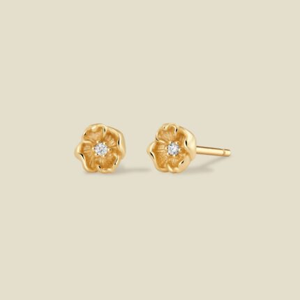 August CZ Birth Flower Stud Earrings