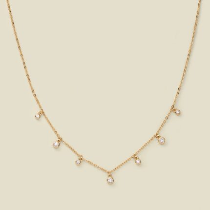 CZ Poppy Floating Necklace