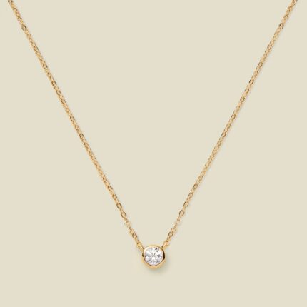 CZ Poppy Solitaire Necklace