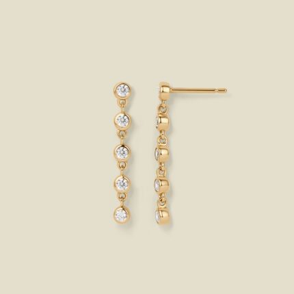 CZ Poppy Tennis Stud Earrings