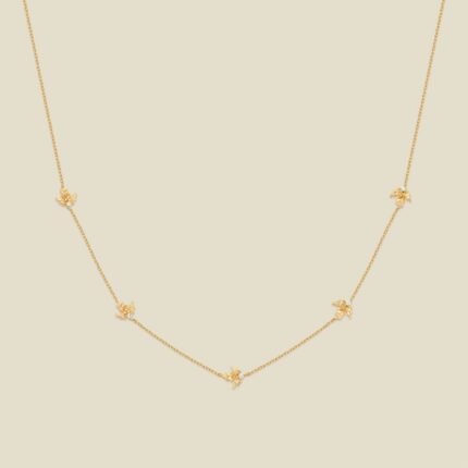 December CZ Birth Flower Station Necklace