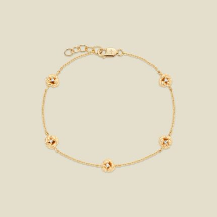 February CZ Birth Flower Station Bracelet