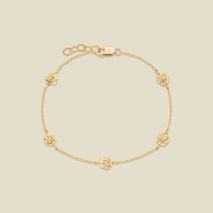 January CZ Birth Flower Station Bracelet