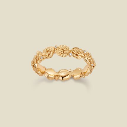 January CZ Birth Flower Eternity Ring