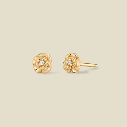 January CZ Birth Flower Stud Earrings