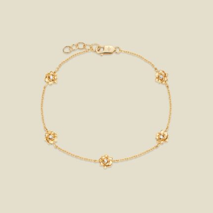July CZ Birth Flower Station Bracelet