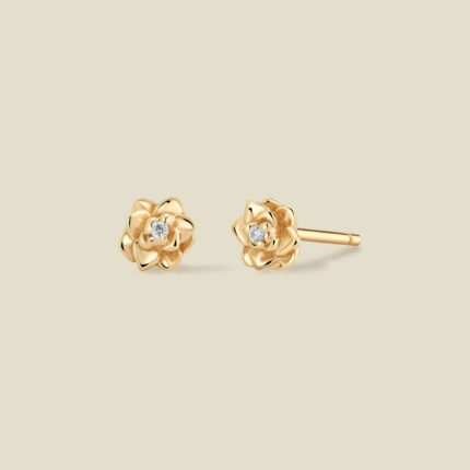July CZ Birth Flower Stud Earrings