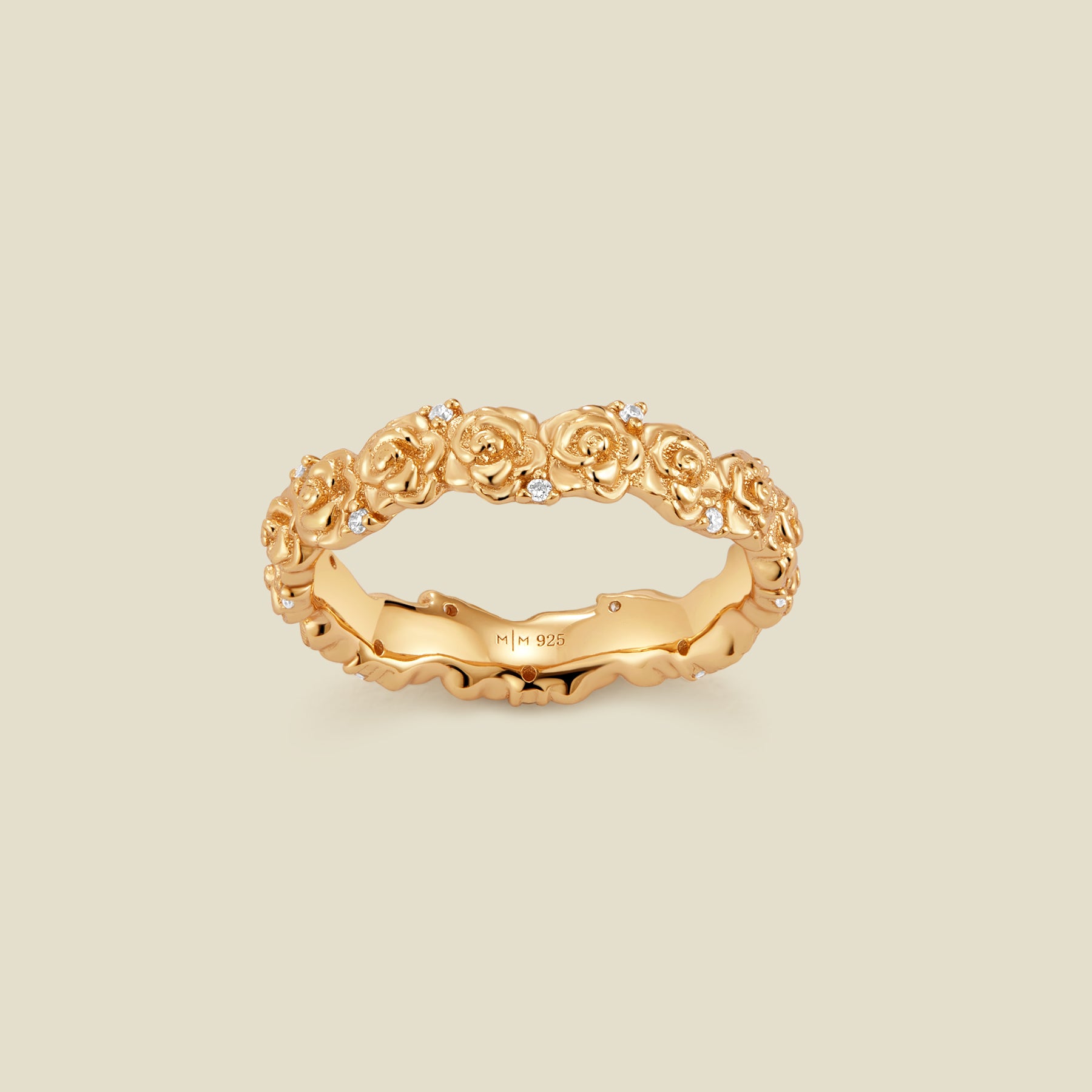 JuneRoseRing June CZ Birth Flower Eternity Ring - 图片 1