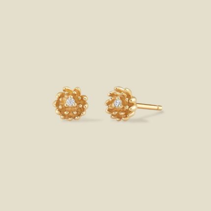 November CZ Birth Flower Stud Earrings