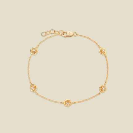 September CZ Birth Flower Station Bracelet