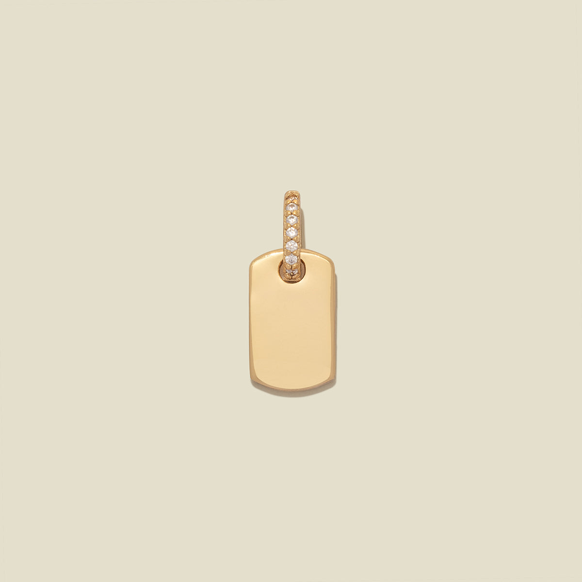 cz-dog-tag-charm-gold-vermeil-add-ons-30494753456201 CZ Dog Tag Charm | Final Sale - 图片 1