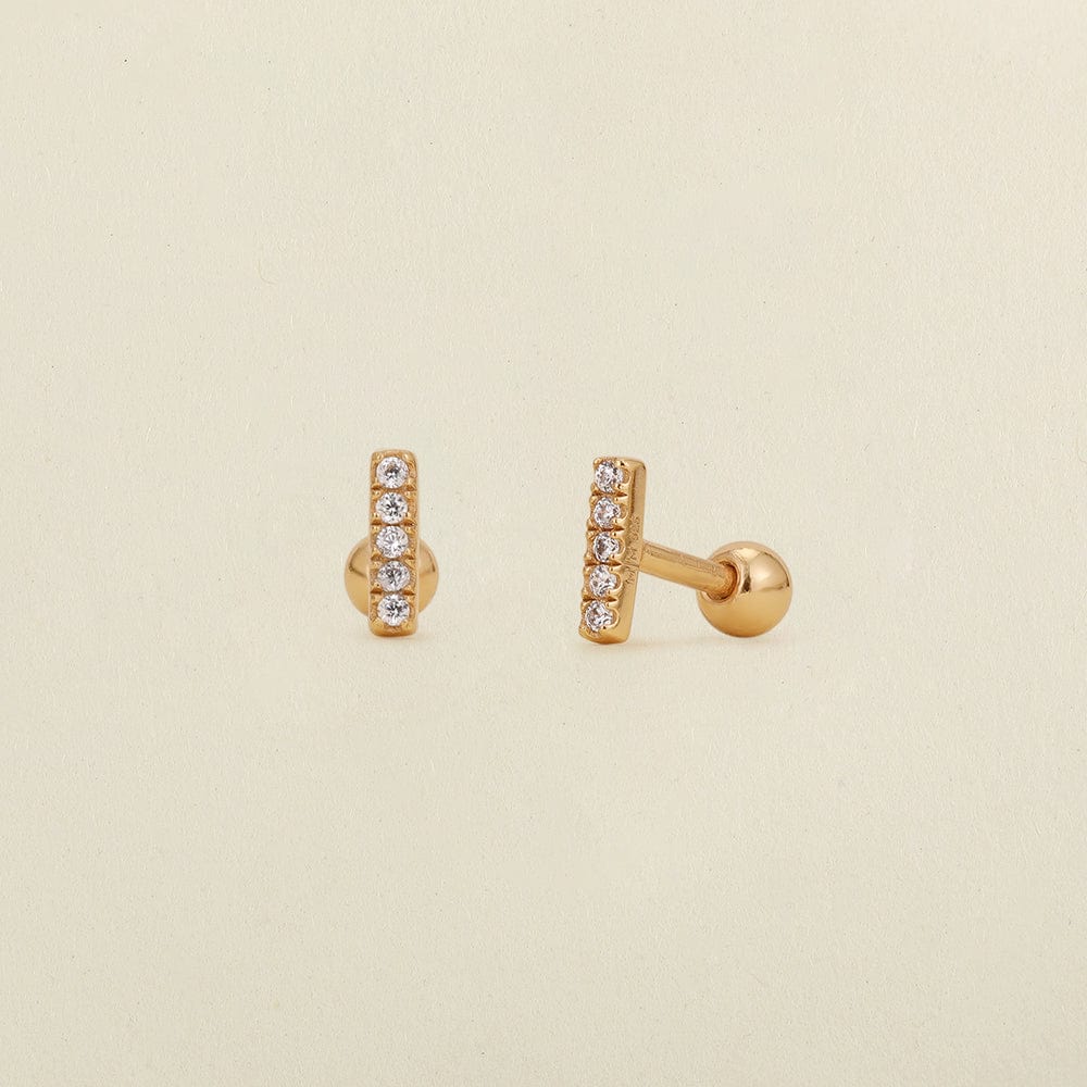 cz-mini-bar-stud-earrings-gold-vermeil-earring-30188976963657 CZ Mini Bar Stud Earrings | Final Sale - 图片 1