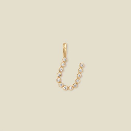 CZ Poppy Initial U Charm