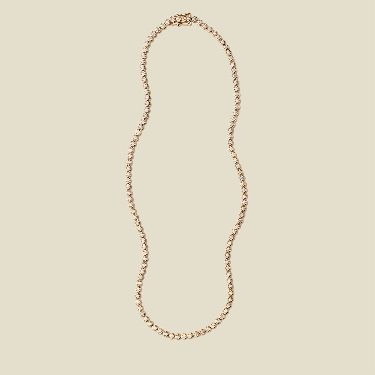 cz-poppy-tennis-necklace-gold-vermeil-necklace-35196064399433 CZ Poppy Tennis Necklace - 图片 1