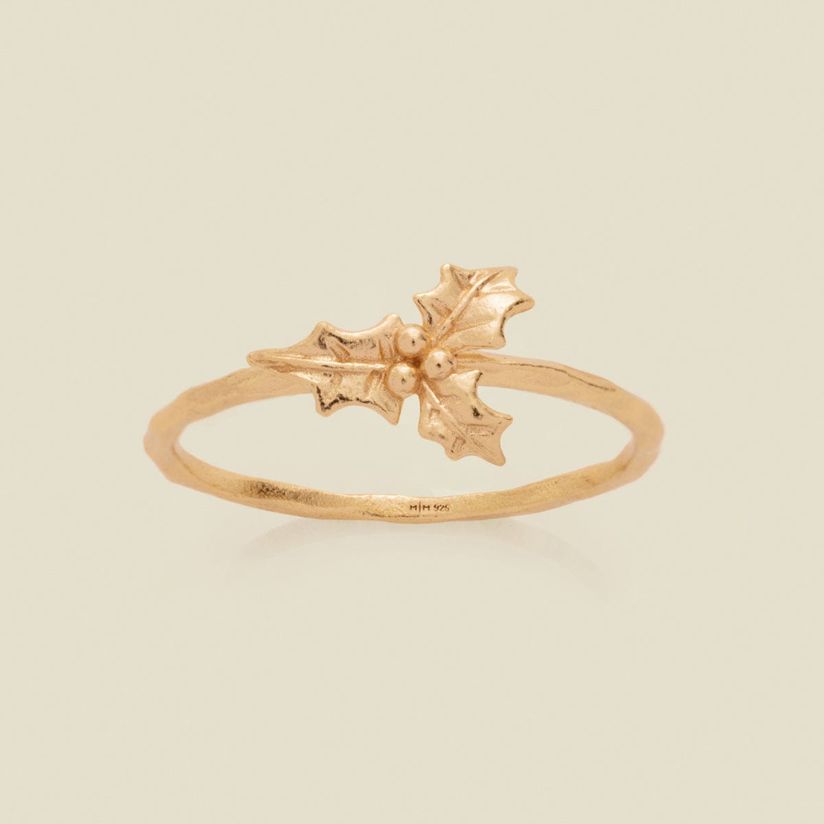 december-birth-flower-ring-gold-vermeil-5-ring-30322548080713 December Birth Flower Ring | Final Sale - 图片 1