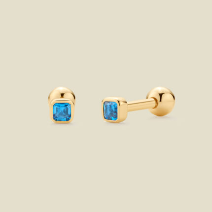 December Birthstone Stud Earrings