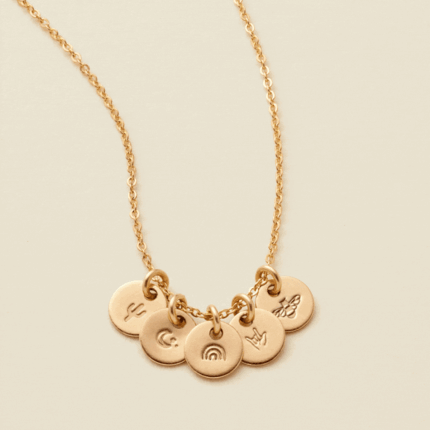 Evie Charm Stacker Disc Necklace