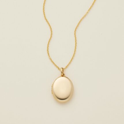 Mini Oval Locket Necklace
