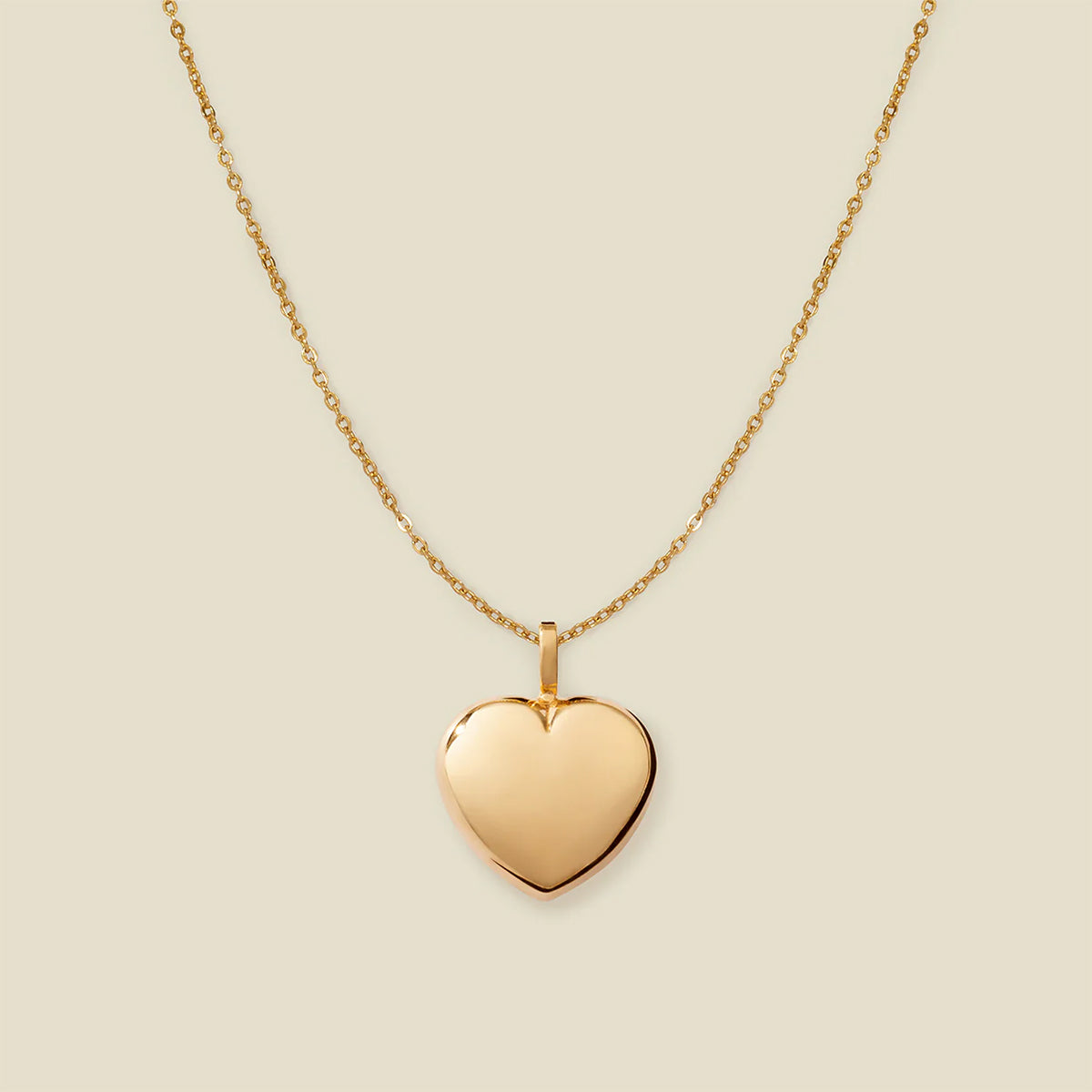 puffy-heart-charm-necklace-gold-filled-16-18-necklace-1126678565 Puffy Heart Charm Necklace - 图片 1