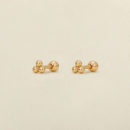 Trinity Bead Stud Earrings | Final Sale