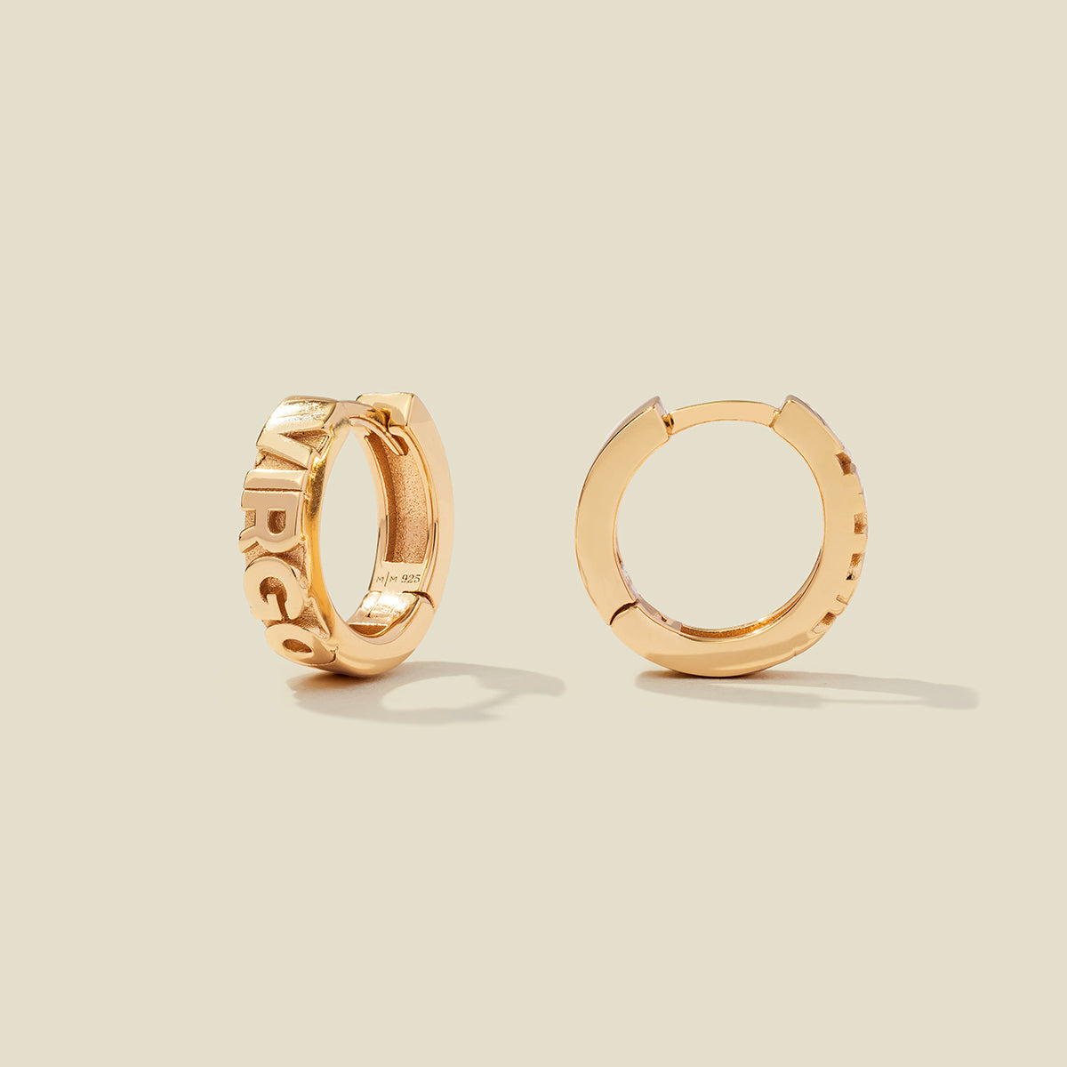 virgo-huggie-hoop-earrings-gold-vermeil-earring-30697277390921 Virgo Huggie Hoop Earrings | Final Sale - 图片 1